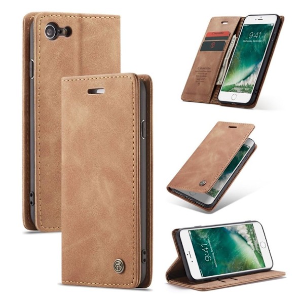 CaseMe iPhone SE 2020 vintage etui - Beige Beige