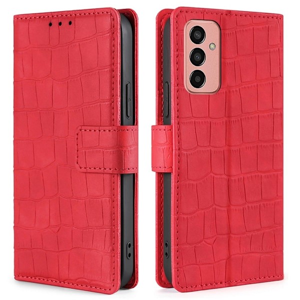 Krokotiilin Nahkainen Läppäkotelo For Samsung Galaxy M13 4g - Punainen Red