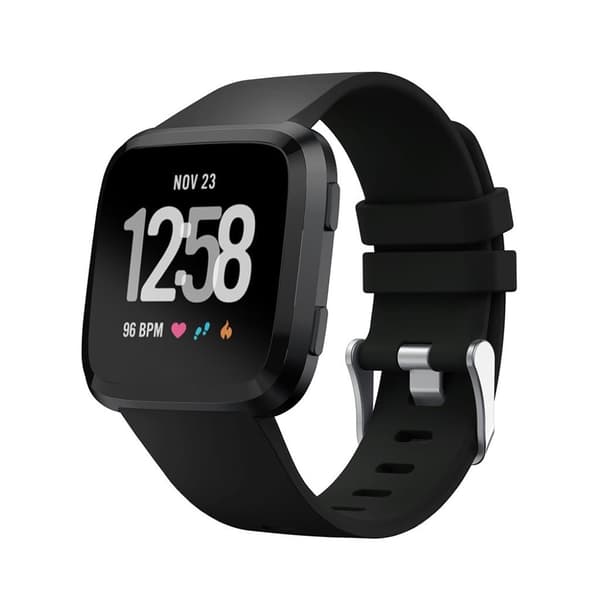 Trendikäs vaihtoranneke Fitbit Versa-kellolle - Musta Black