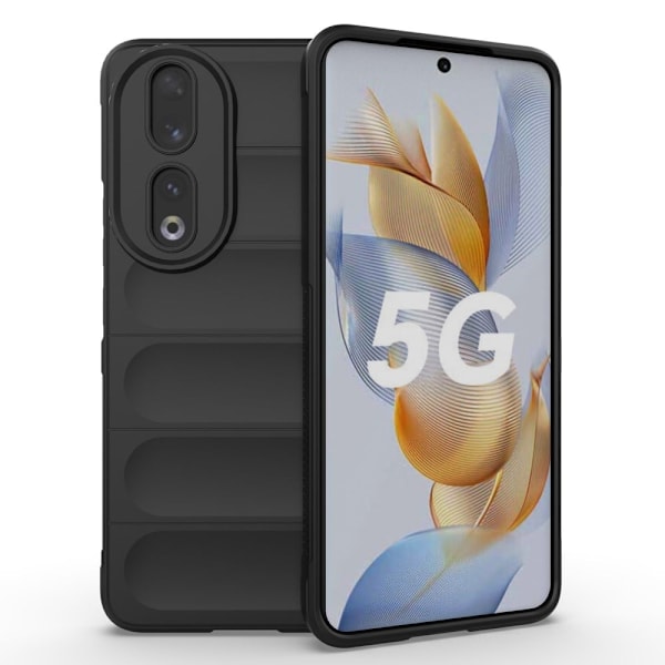 Blødt grebsformet cover til Honor 90 - Sort Black
