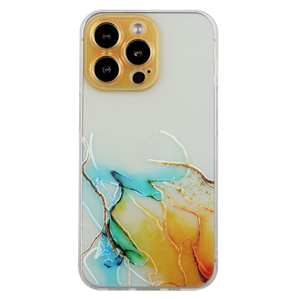Marble iPhone 15 Pro Suojakotelo - Keltainen Multicolor