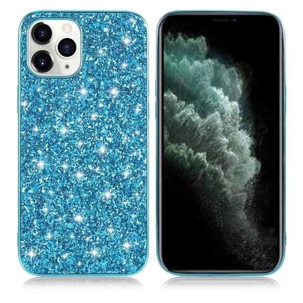 Glitter iPhone 12 Pro / iPhone 12 skal - Blå Blå