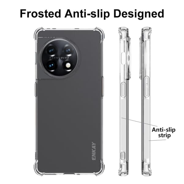 ENKAY klart faldsikkert etui til OnePlus 11R / Ace 2 Transparent