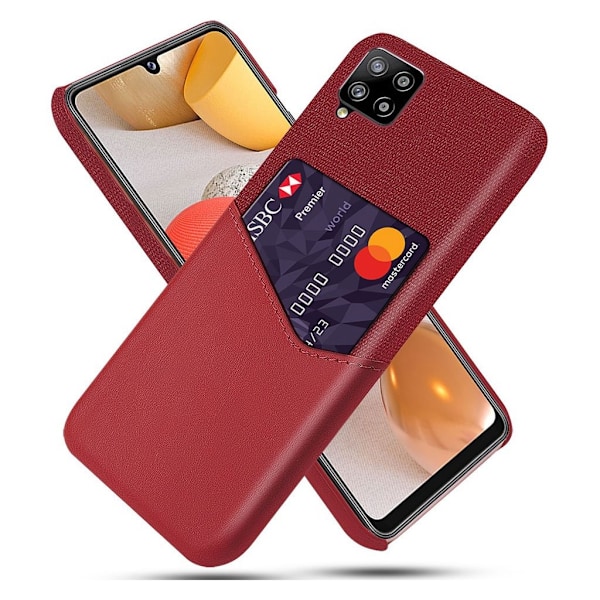 Bofink Samsung Galaxy A42 5G korttikotelo - Punainen Red