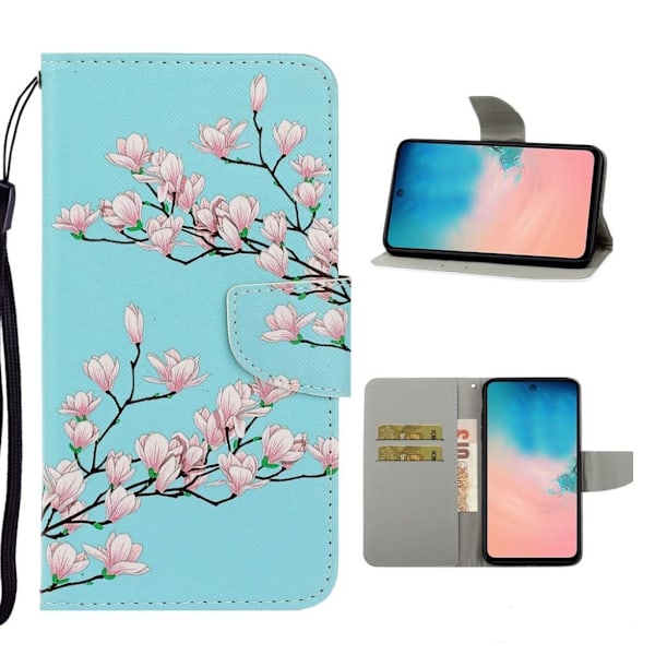 Wonderland Samsung Galaxy A71 etui - Blomstergrene Pink