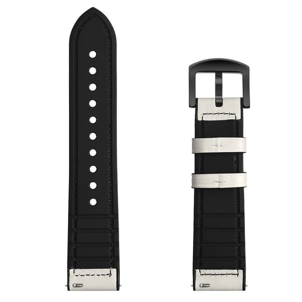 Huawei Watch GT / GT 2 42mm / 46mm / Magic ægte læder Urrem - Hvid White