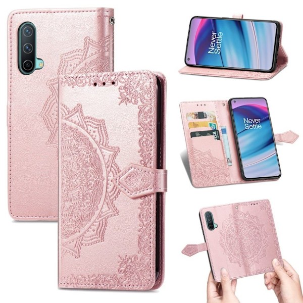 Mandala läder OnePlus Nord CE 5G fodral - Rosa Rosa