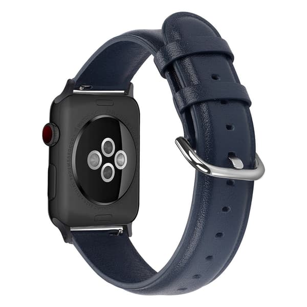 Apple Watch (41mm) klockarmband i äkta läder från cowhide - Midnattsblå Blå