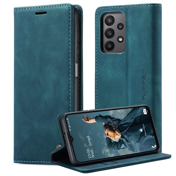CaseMe Samsung Galaxy A23 vintage etui - Blå Blue