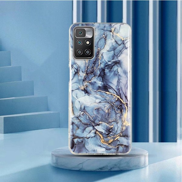 Marble Xiaomi Redmi Note 11 / 10 Prime / 10 Etui - Grå Silver grey