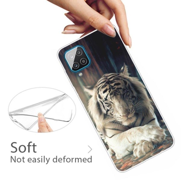 Deco Samsung Galaxy A12 5G Etui - Tiger White