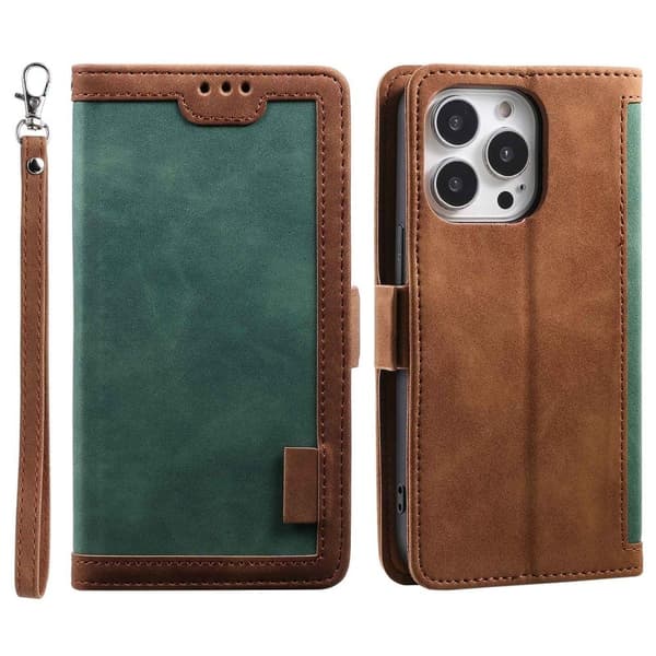 Suburbian läder iPhone 15 Pro Max fodral - Grön Grön