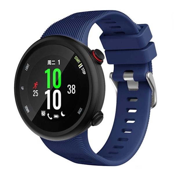 Garmin Forerunner 45S klockarmband med silverspänne i silikon - Marinblå Blå