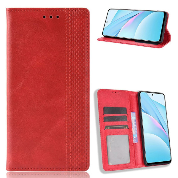Bofink Vintage Xiaomi Mi 10T Lite 5G nahkakotelo - Punainen Red