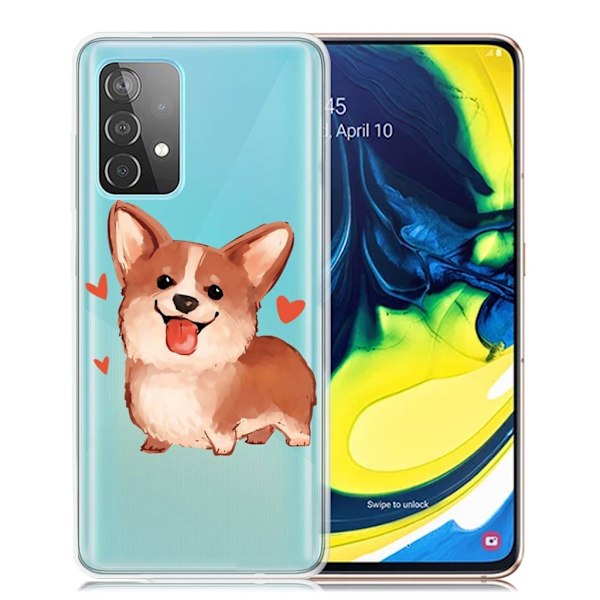 Deco Samsung Galaxy A82 5G Etui - Hjerte og Hund Brown