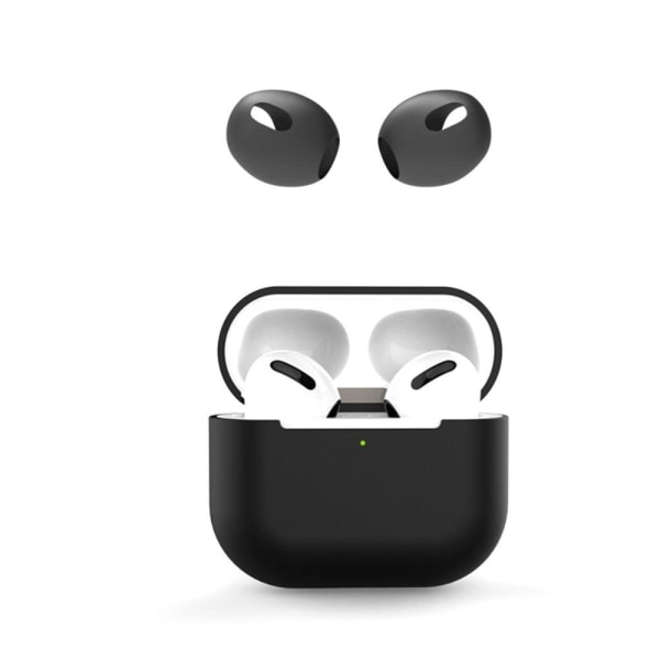 AirPods 3 silicone case with ear caps - Black Svart