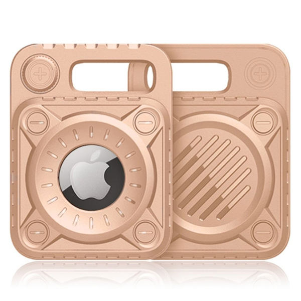 AirTags TPU-skydd i punkstil - Rosa Rosa