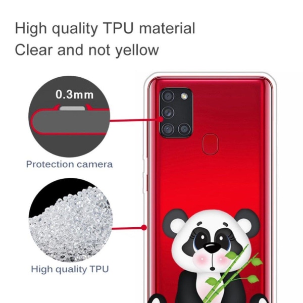 Deco Samsung Galaxy A21s skal - Panda Håller I Bambu Vit