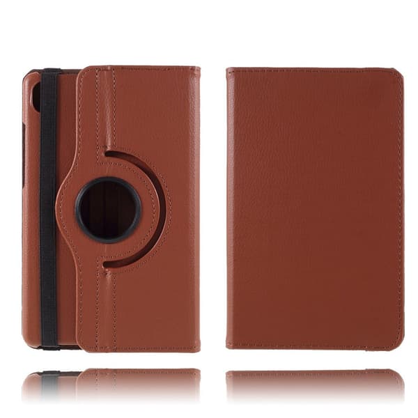 Lenovo Tab M8 360 roterbart lærveske - Brun Brown