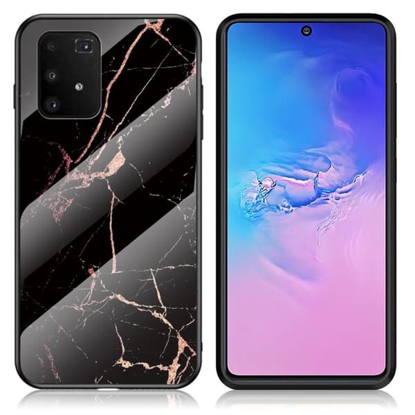 Fantasy Marble Samsung Galaxy S10 Lite deksel - Svart / Gull Black