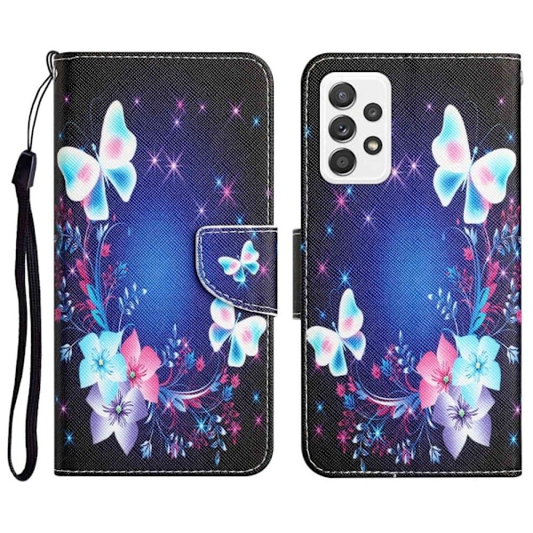 Wonderland Samsung Galaxy A33 5G Läppäkotelo - Perhonen Multicolor