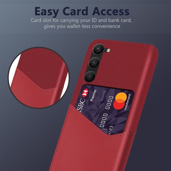 Bofink Samsung Galaxy S24 Plus korttikotelo - Punainen Red