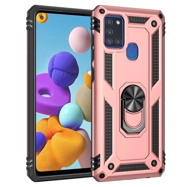 Bofink Combat Samsung Galaxy A21s kotelot - Ruusukulta Pink