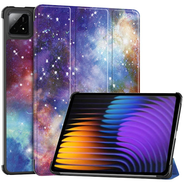 Xiaomi Pad 7 Case Pattern Print Leather Stand Tablet Cover - Galaksi Multicolor