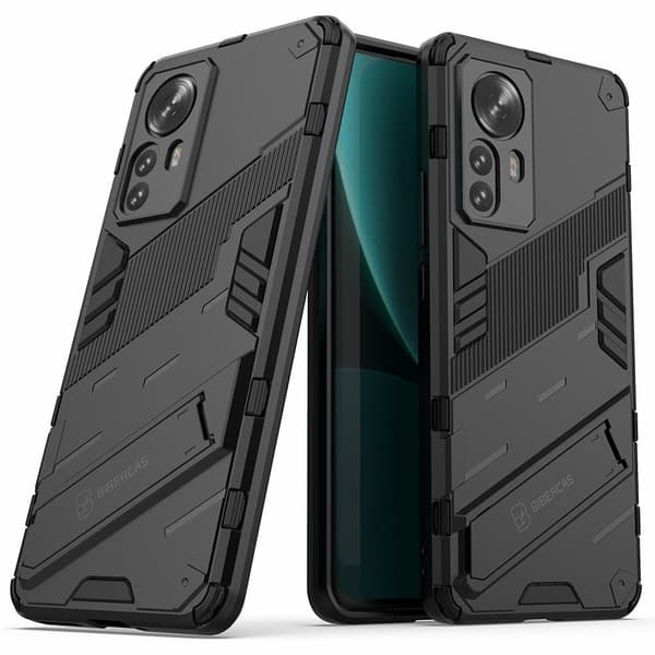 Støtsikkert hybriddeksel for Xiaomi 12 Pro - Svart Black