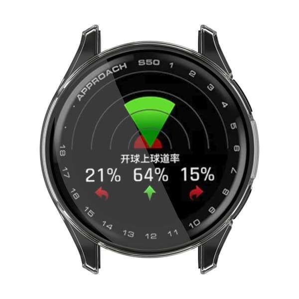 Garmin Approach S50 klockfodral Transparent flexibelt heltäckande skydd Transparent