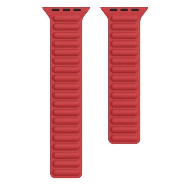 Apple Watch Series 6 / 5 44mm silikoni magneettilukkoinen ranneke - Punainen Red