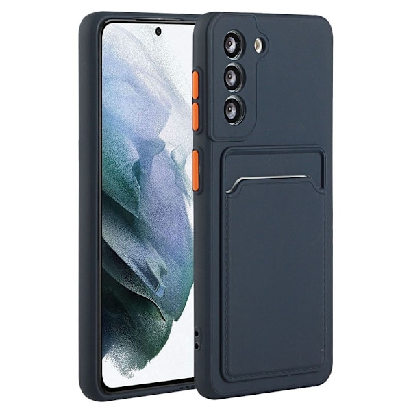 Cover med Kortholder til Samsung Galaxy S23 Plus - Mørkeblå Blue