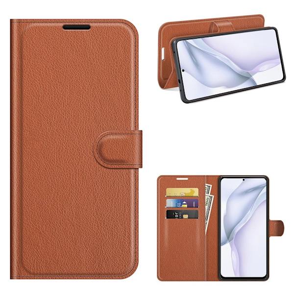 Classic Huawei P50 Flippetui - Brun Brown