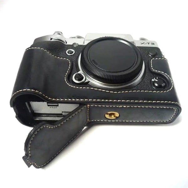 Fujifilm X-T3 læder cover til halv krop - Sort Black