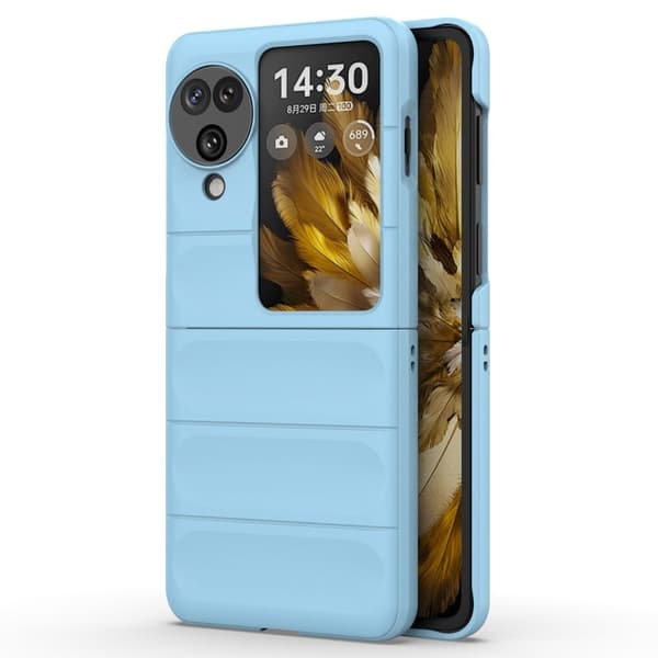 Mjukt greppformat Oppo Find N3 Flip skal - Baby Blå Blå