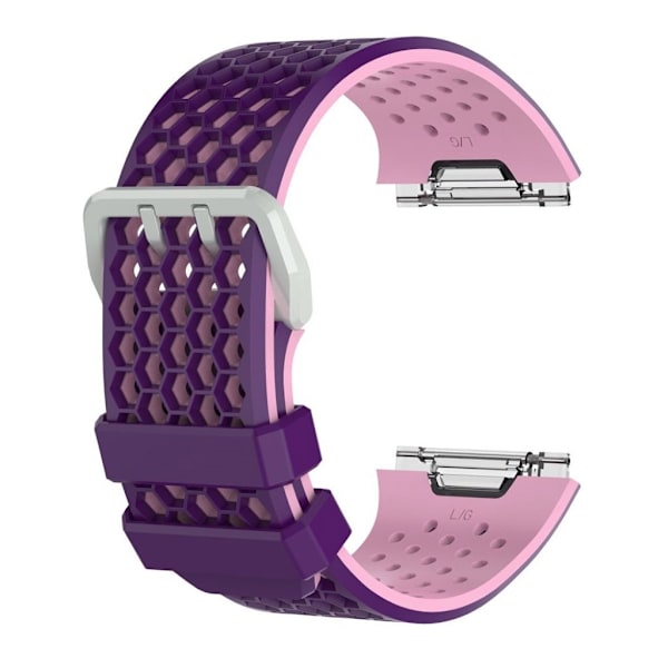 Fitbit Ionic to-tone fleksibel urrem - Lilla/ Pink Multicolor