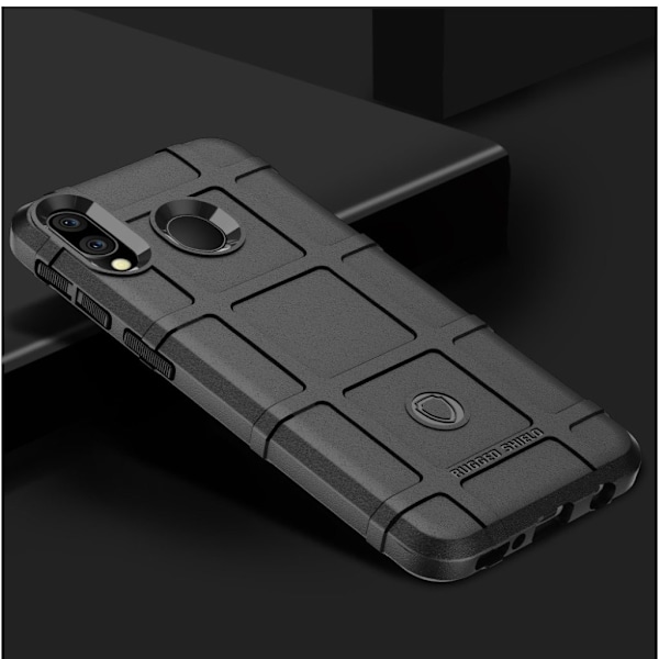 Rugged Shield Samsung Galaxy M20 cover - Sort Black