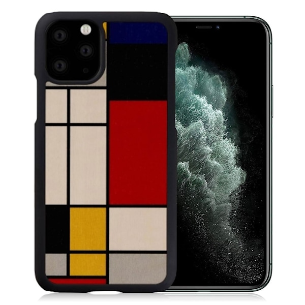 Man&Wood premium-kotelo iPhone 11 Pro Max - Mondrian Puu Multicolor