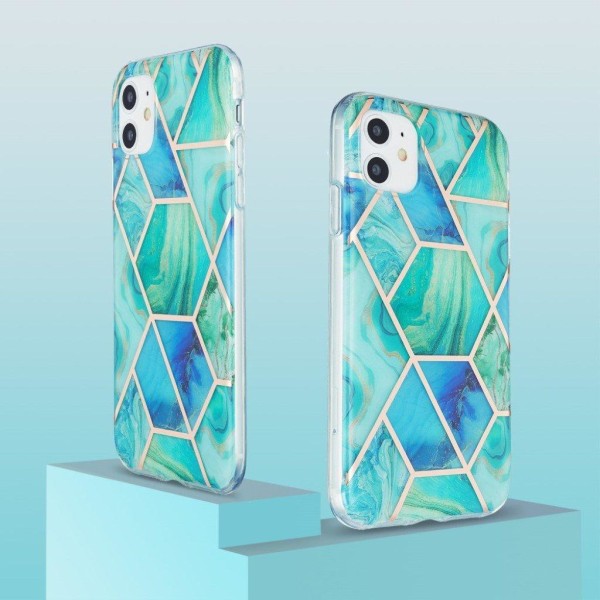 Marble design iPhone 11 cover - Grøn / Blå Green