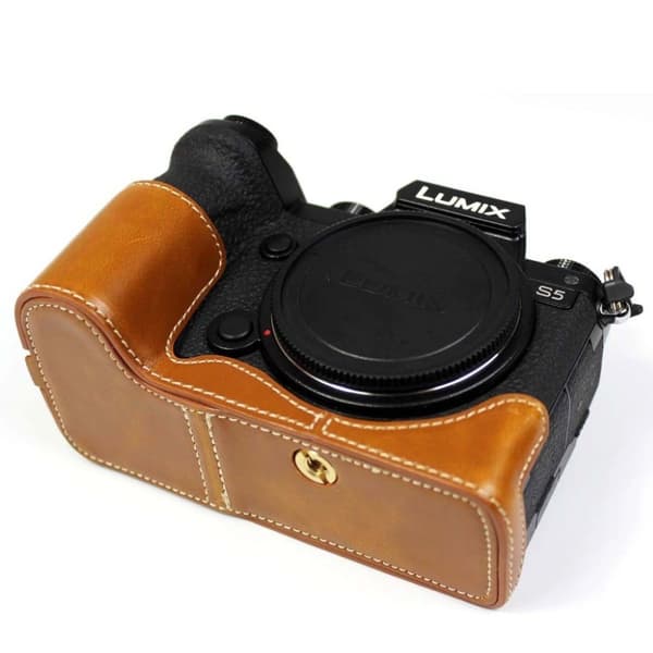 Panasonic Lumix S5 nahkakotelo - Ruskea Brown