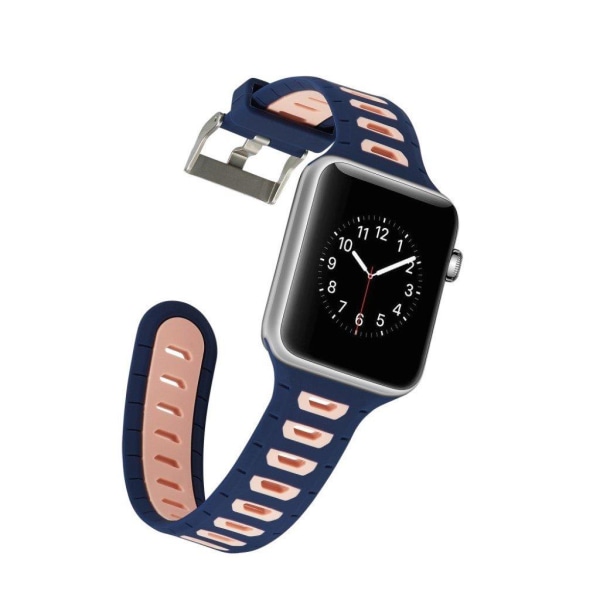 Apple Watch 38mm Tvåfärgat klockband - Storlek 38mm Blå rosa Rosa