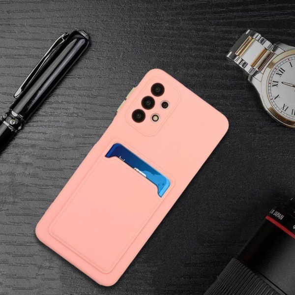 Card Holder Cover til Samsung Galaxy A72 5g - Lyserød Pink