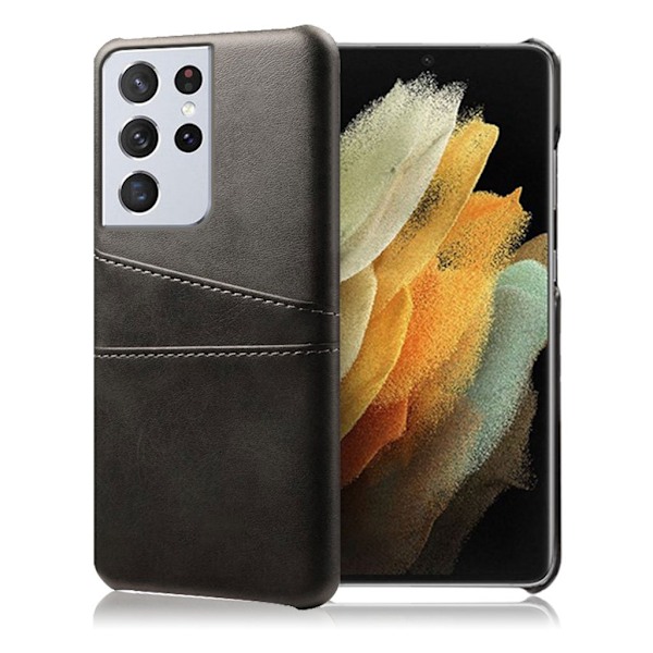 Dual Card Etui Samsung Galaxy S21 Ultra - Sort Black