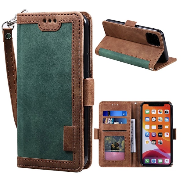 Surburbian iPhone 11 læder flip etui - Grøn Green