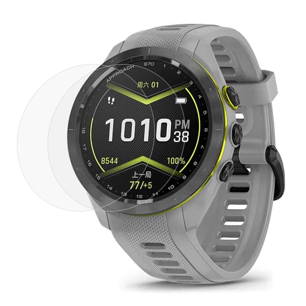2Pcs Garmin Approach S70 (47mm) tempered glass screen protector Transparent