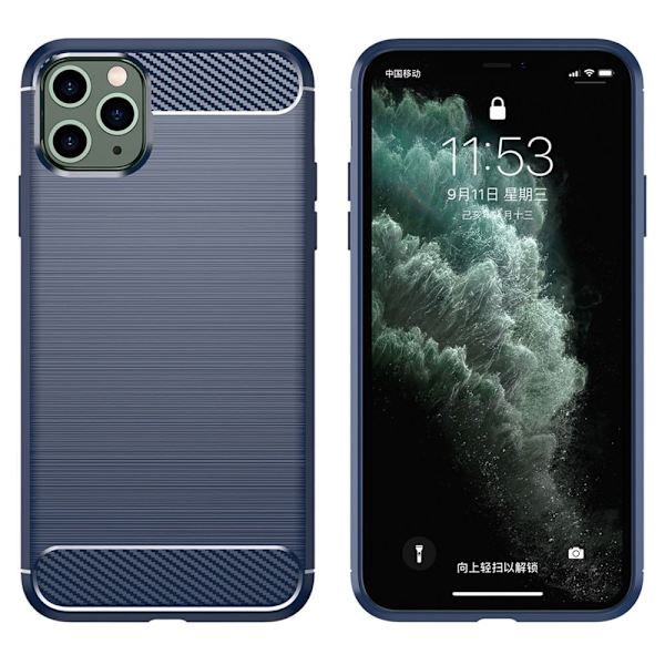 Carbon Flex Suojakotelo iPhone 11 Pro Max - Sininen Blue