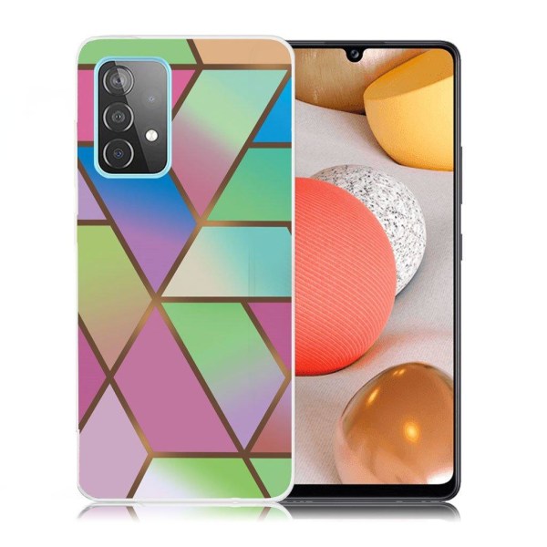 Marble design Samsung Galaxy A52 5G kotelot - Ruusu / Vihreä Ja Siniset Gradientit Multicolor