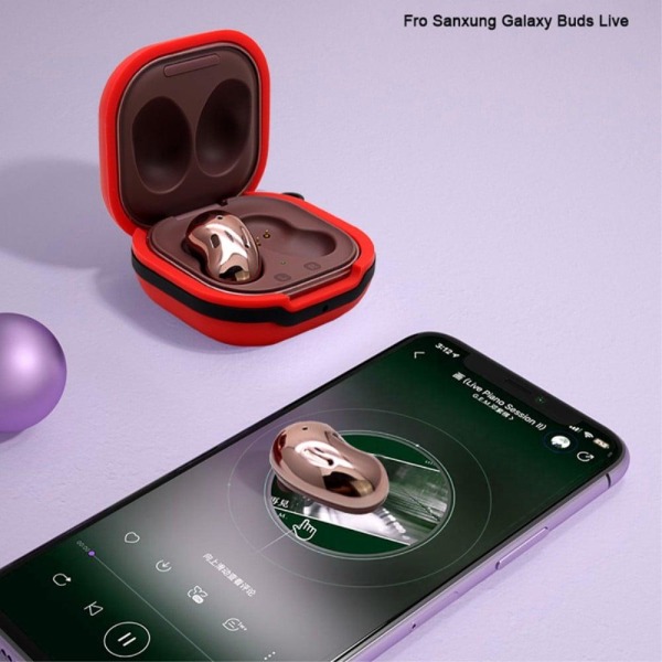 Samsung Buds Live silikonikotelo soljella - Läpinäkyvä Transparent