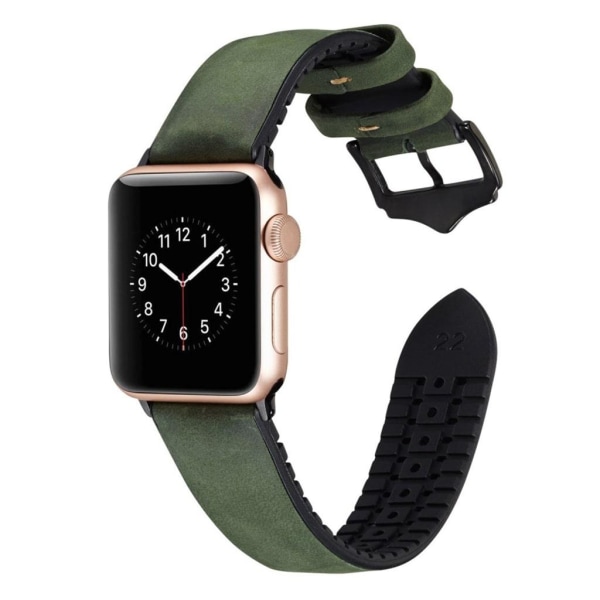 Apple Watch Series 4 40mm läderöverdraget klockarmband - Grön Grön