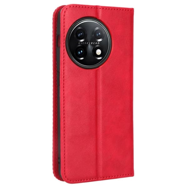 Bofink Vintage OnePlus 11R / Ace 2 Læretui - Rød Red